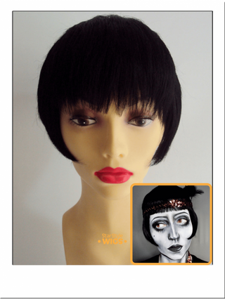 1920s Black Flapper Wig