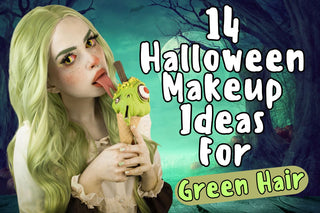 Halloween Makeup Looks For Green Hair Wigs