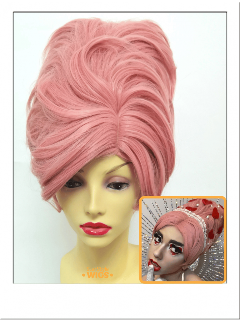Pink Beehive Wig