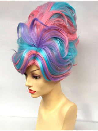 Beehive Wig Blue Pink Purple