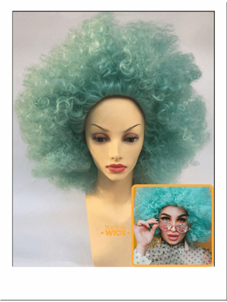 Big Green Afro Wig