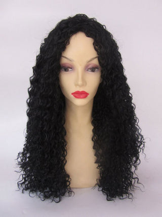 Black Afro Wig Long Curly