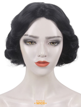 Black Short Finger Waves Wig