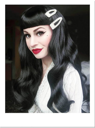 Black Vintage Wig Rockabilly Bettie Page