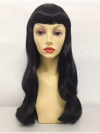 Black Wig With Short Bangs