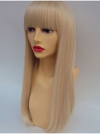 Blonde Wig With Fringe Medium Length