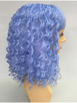 Blue Curly Wig