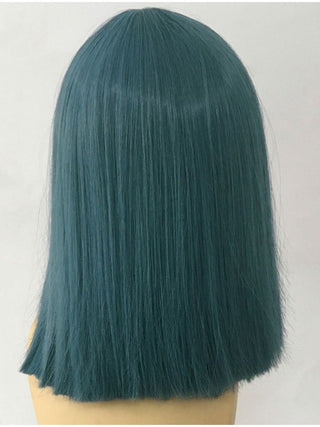 Blue Green Wig Medium Length Straight