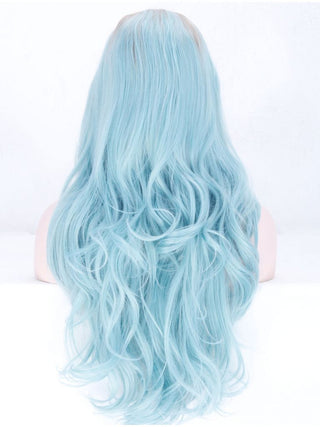 Blue Wig Lace Front Light Blue