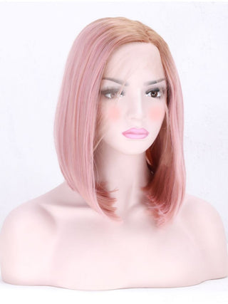 Bob Wig Lace Frontal Rose Gold