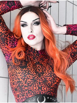 Bright Orange Lace Front Wig