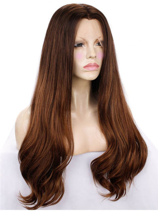 Brown Lace Front Wig With Blonde Highlights