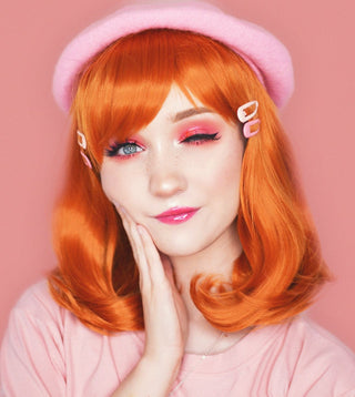 Copper Bob Wig Bangs