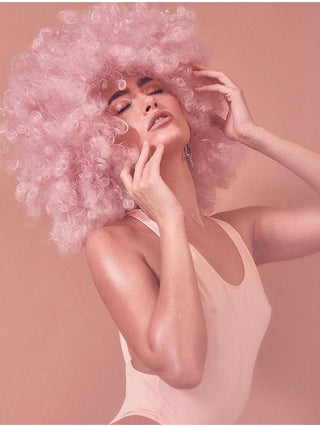 Disco Afro Wig Pink