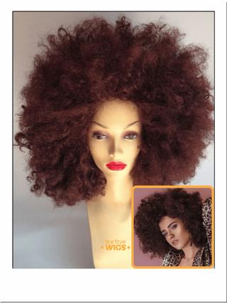 Extra Large Afro Wig Brown