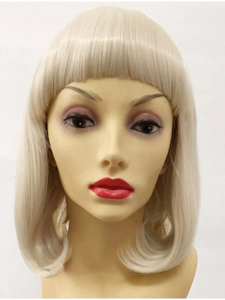 Full Blonde Bob Wig With Short Bangs