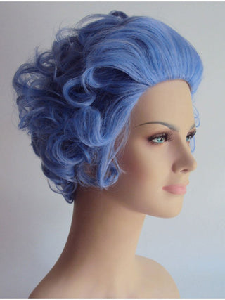 Grandma Wig Curly Blue