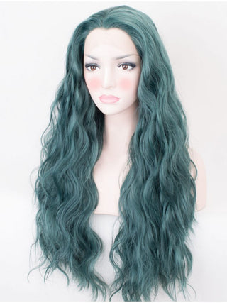 Green Wavy Lace Front Wig