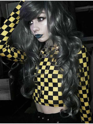 Grey Wig Dark Goth Grunge