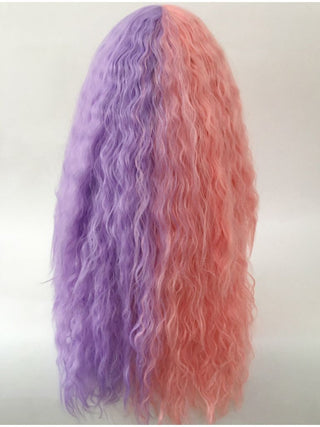 Half And Half Wig Pink Purple