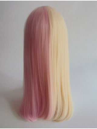 Half Pink Half Blonde Wig