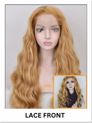 Honey Blonde Wavy Wig Lace Front