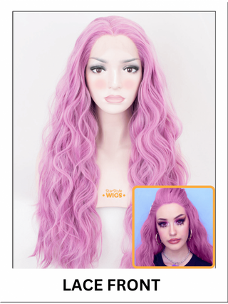 Hot Pink Wavy Lace Front Wig