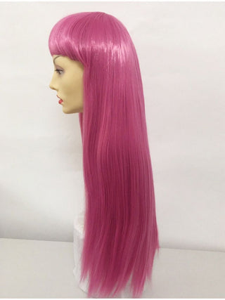 Long Straight Hot Pink Wig