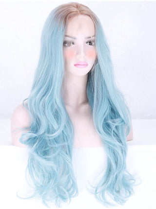 Lace Frontal Long Blue