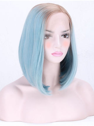 Light Blue Bob Lace Front Wig