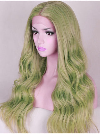 Light Green Lace Front Wig Long