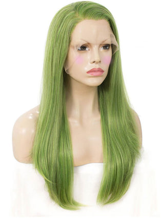 Light Green Lace Front Wig Straight