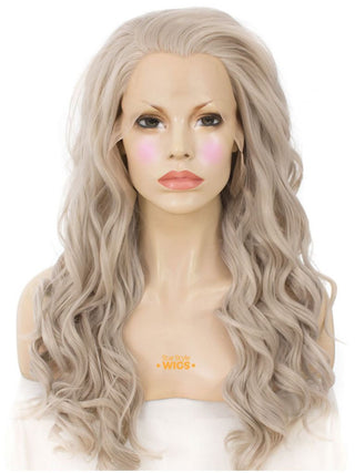 Light Grey Lace Front Wig Wavy