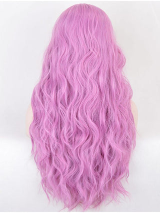 Light Hot Pink Lace Front Wig Curly