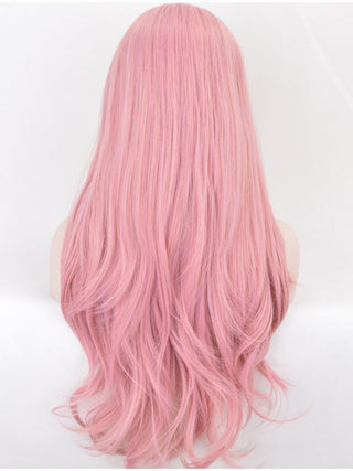 Light Pink Lace Front Wig Long