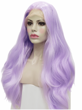 Long Pastel Purple Wig Lace Front