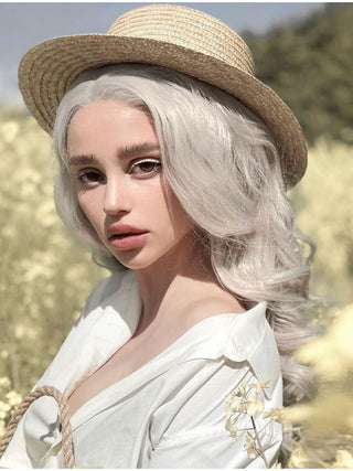 Light Silver Grey Wig Lace Front