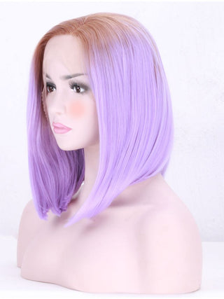 Lilac Lace Front Wig Graduated Bob