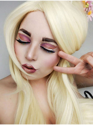 Long Blonde Beehive Drag Queen Wig