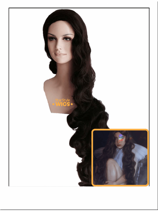 Long Brown Renaissance Wig