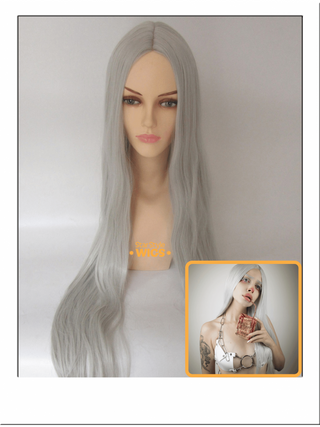 Long Grey Halloween Wig