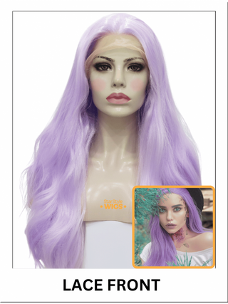 Long Light Purple Lace Front Wig