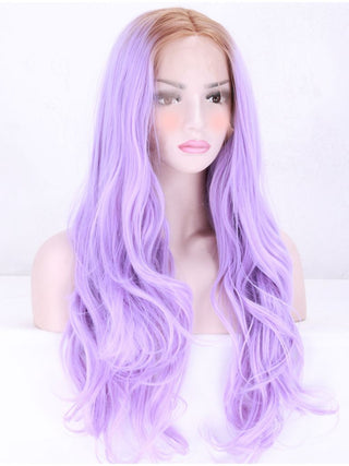 Long Lilac Lace Front Wig