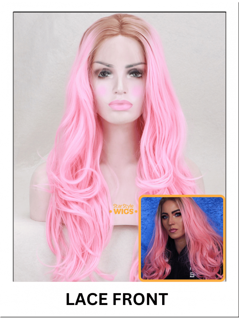 Pink lace wig hot sale