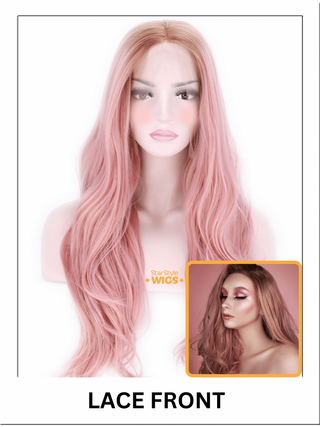 Long Rose Gold Wig Lace Front