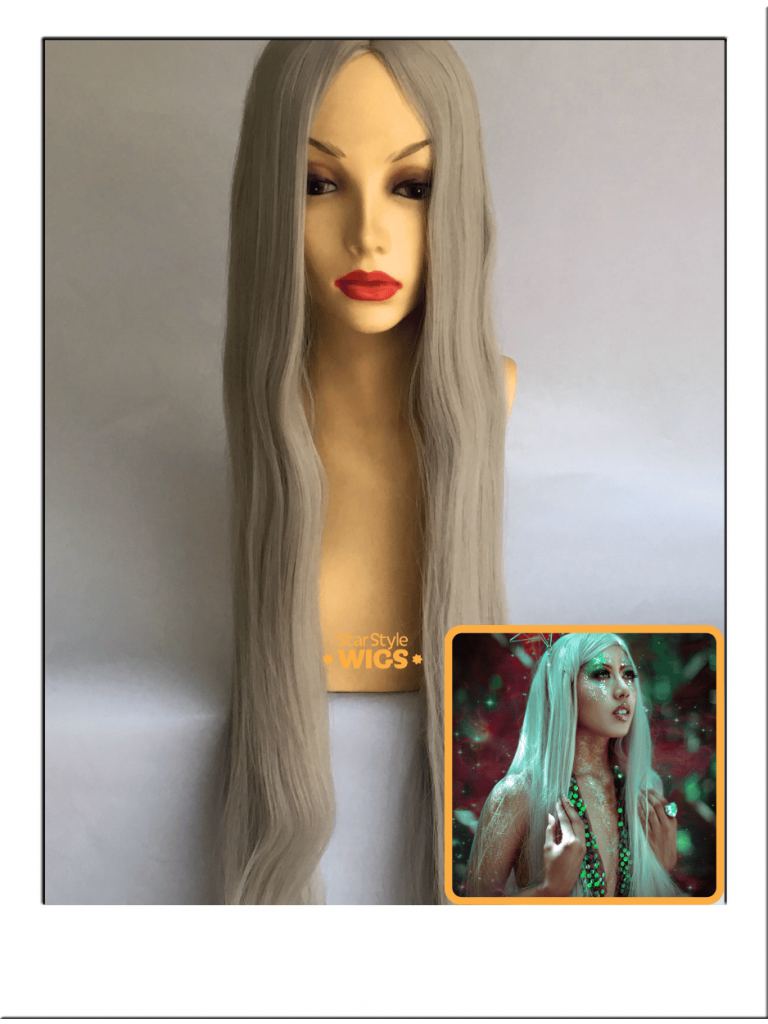Long Light Grey Wig Star Style Wigs UK