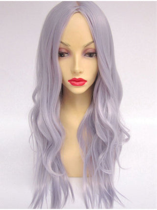 Long Wavy Silver Wig UK