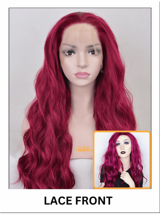 Magenta Wavy Lace Front Wig