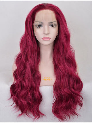 Magenta Wig Lace Front Wavy