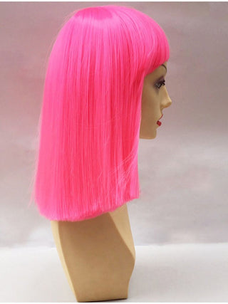 Neon Pink Wig Short